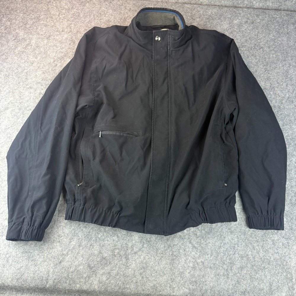 Cutter & Buck Men's Blue Full Zip Lightweight Jacket Size M Black Blue trim